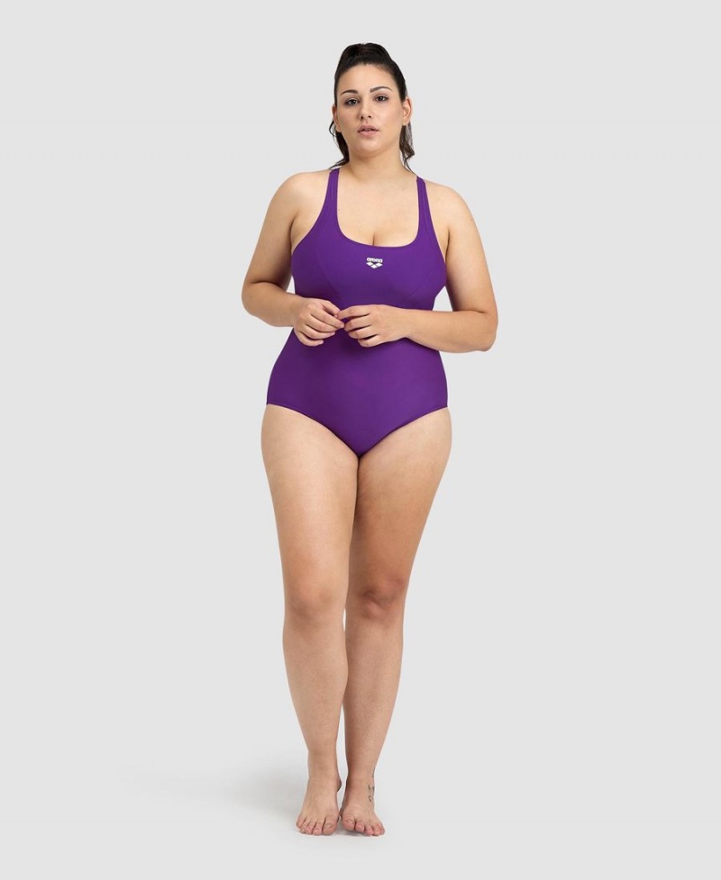 Maillot de Bain Arena Solid Control Pro Back Plus Violette Femme | QBY-19070022