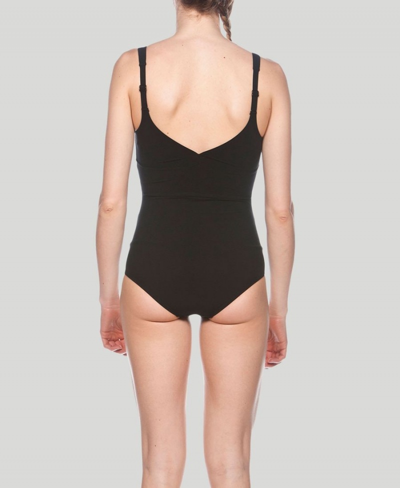 Maillot de Bain Arena Jewel Wing Back Noir Blanche Femme | LNL-83185547