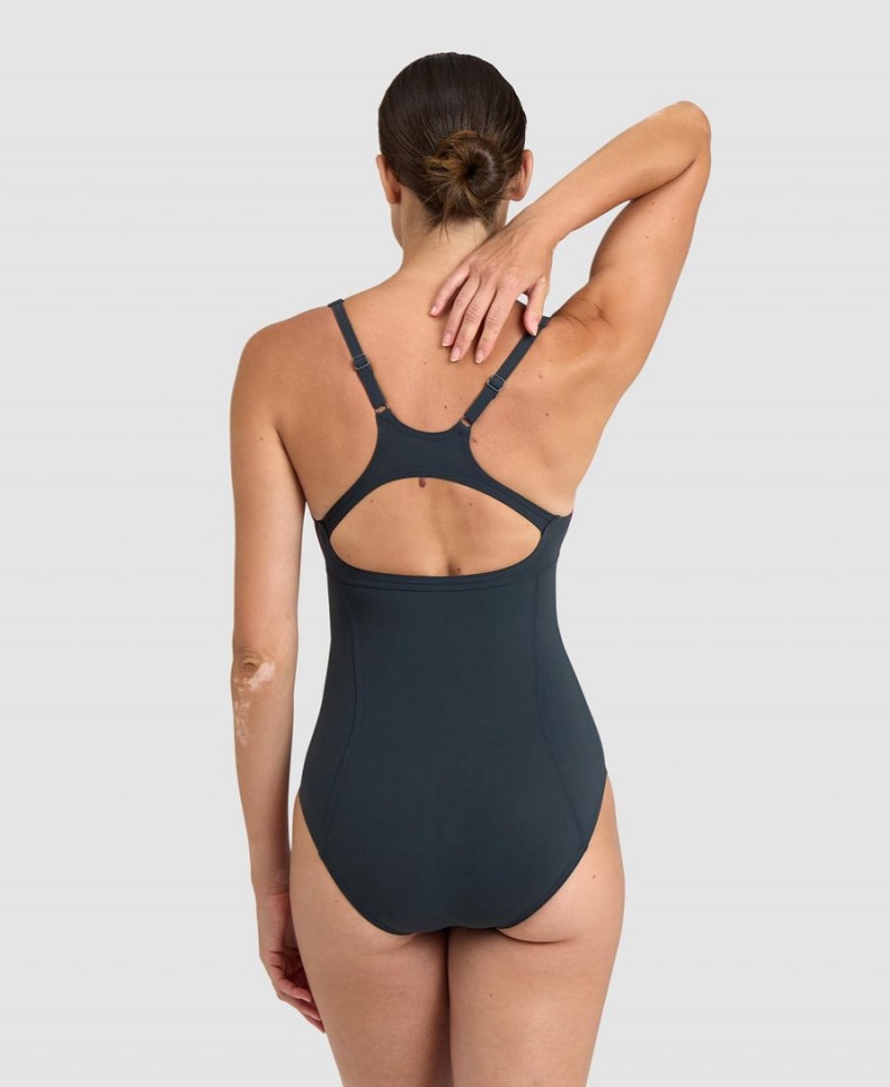 Maillot de Bain Arena Marina Eye Back Grise Femme | IGY-42799787