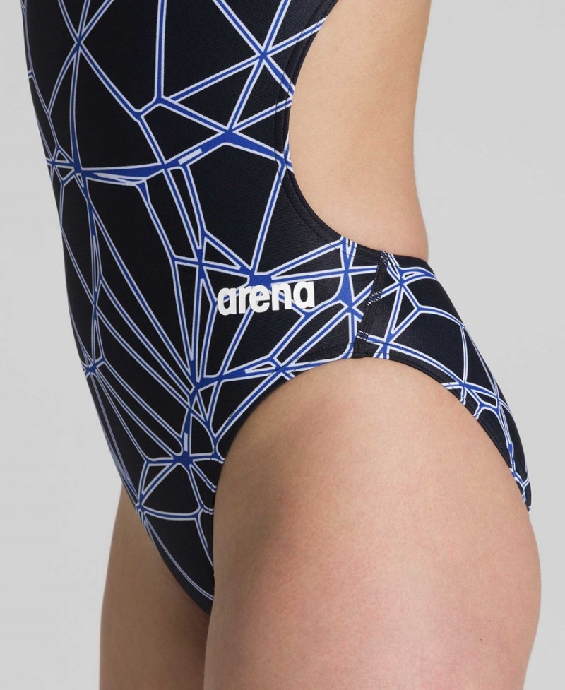 Maillot de Bain Arena Carbonics Pro Challenge Back Noir Bleu Femme | EWS-54608662